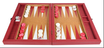 Crisloid Anchor Red 13-inch Travel Backgammon Set