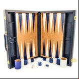 Crisloid Classic Blue 21-inch Tournament Attaché Backgammon Set