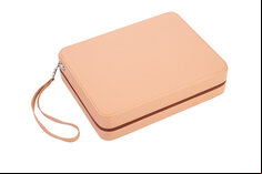 Engelhart 9 inch Backgammon Travel Set - Salmon / Beige