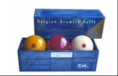 Super Aramith Pro Cup Billiard Balls (with Spot White & Spot Yellow, 2 & 1/16 inch, 52.5mm)