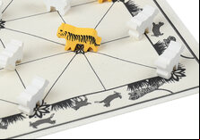 Tigers & Goats (Bagh-Chal) - Cloth Board with Wooden Pieces