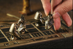 Senet - Ancient Egyptian Board Game - Metal Pieces