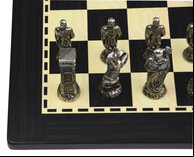 Italfama 40cm Wooden Chessboard with Ebony Effect