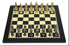 Italfama 40cm Wooden Chessboard with Ebony Effect