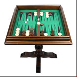 Luxury Beech & Elm Wood Chess & Backgammon Table by Italfama