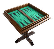 Luxury Beech & Elm Wood Chess & Backgammon Table by Italfama