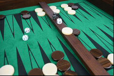 Luxury Beech & Elm Wood Chess & Backgammon Table by Italfama