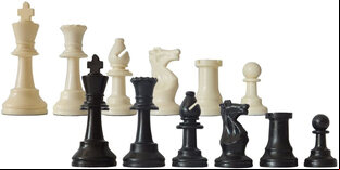 SchachQueen Entry-Level Chess Set with Plastic Pieces & Folding Board