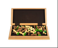 Wooden Chess Set with Folding Board & Storage