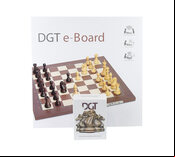 DGT Walnut USB e-Board with Timeless Weighted Electronic Chess Pieces