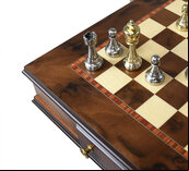 Giglio 40cm Wooden Chess Table (36mm squares) - Pieces not included