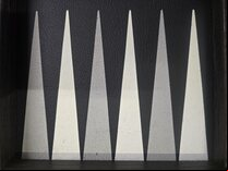 Manopoulos Classic Black Leatherette Backgammon Set (19-inch)