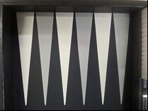 Manopoulos Classic Black Leatherette Backgammon Set (19-inch)