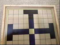 Tablut, Viking Tafl Game with Wooden Cabinet Board & Painted Pieces