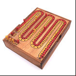 Wooden Cribbage in Storage Box