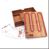 Wooden Cribbage in Storage Box