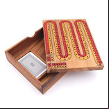 Wooden Cribbage in Storage Box