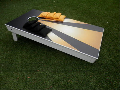 Cornhole - Half Deluxe Set - 1 board, 8 bags [Golden Darts]