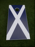 Cornhole - Half Deluxe Set - 1 board, 8 bags [Scottish Flag]