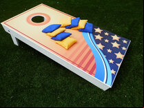 Cornhole - Half Deluxe Set - 1 board, 8 bags [Stars]