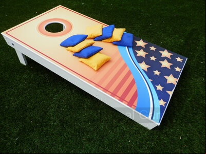 Cornhole - Half Deluxe Set - 1 board, 8 bags [Stars]
