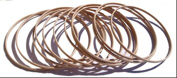 Set of 10 wooden Hoops for Hoopla (25cm diameter)