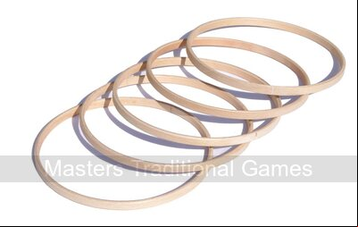 Set of 5 wooden Hoops for Hoopla (17cm diameter)