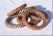 Spare set of 6 Rope Quoits (with steel core, 3 red, 3 blue)