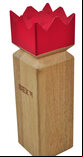 Bex Kubb Pro Red King - Rubberwood