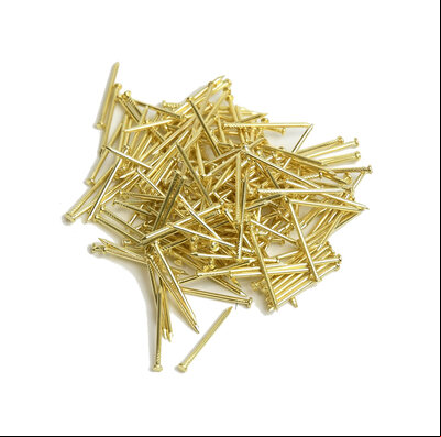 Approx. 200 x Hardened brass pins (25mm, 1mm shaft with 3mm flat top). For refurbishing pin Bagatelle games. Quantity may vary by up to 5 pins