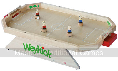 WeyKick Magnetic Wooden Table Football Game, Stadium Edition for 2 - 4 Players, Natural Pitch